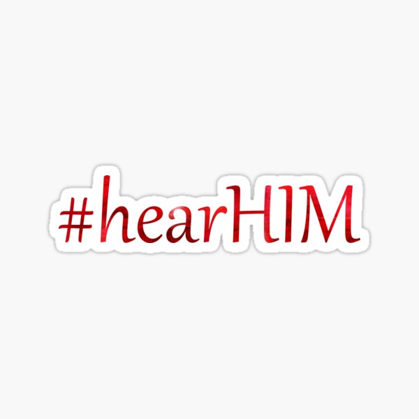 Item preview, #hearHim red designed and sold by Heather Walton.