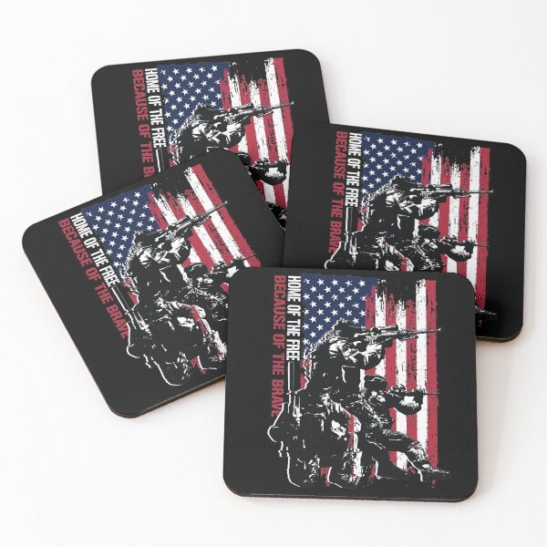 Item preview, Home of The Free Because Of the Brave Military Vintage Flag designed and sold by ARTsPlural.
