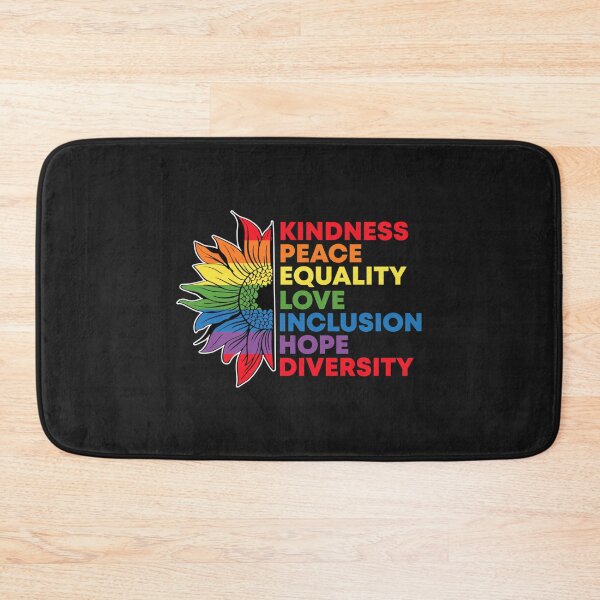 Item preview, Kindness Peace Equality Love Inclusion Gay Pride Sunflower designed and sold by miriamee.