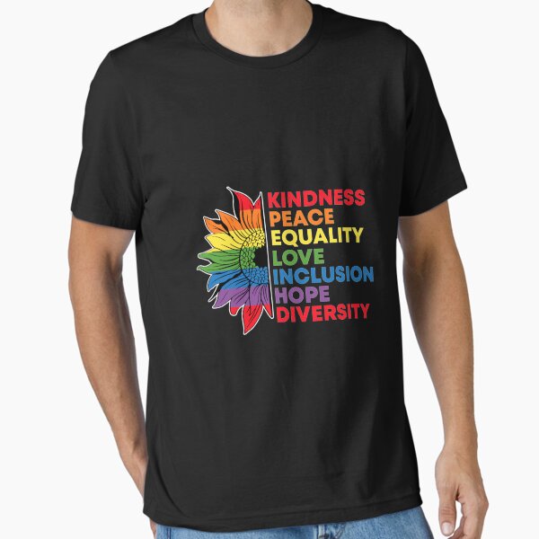 Item preview, Kindness Peace Equality Love Inclusion Gay Pride Sunflower designed and sold by miriamee.