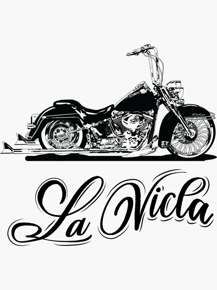 "Viclas Lowrider Harley TShirtLa Vicla" Sticker by TarinFlem Redbubble