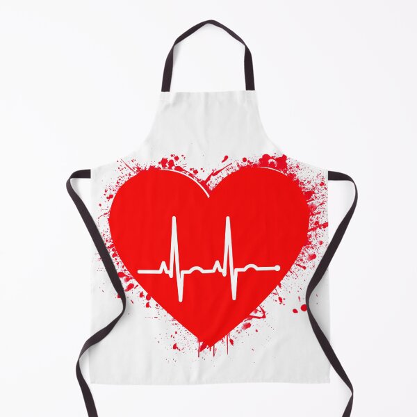Item preview, Heartbeat Red Heart with Medical Trace Pattern Nurse Doctor Medic designed and sold by luvvvvvit.