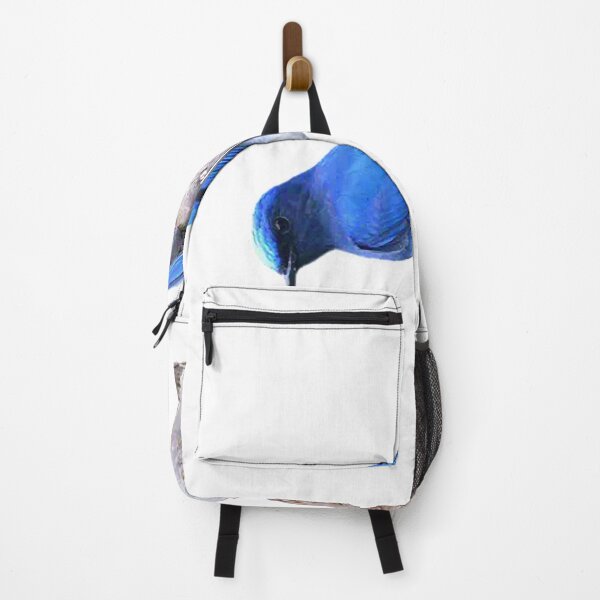 Item preview, White-bellied blue flycatcher: cobalt blue or cobalt blue on the top of the male bird's head designed and sold by zenger2021.