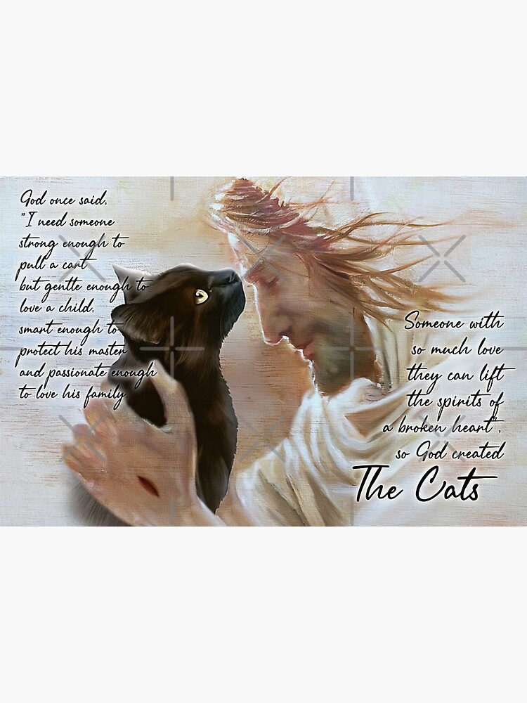 Thumbnail 3 of 3, Photographic Print, Black Cat God - God Once Said " I Need Someone Strong Enough To Pull A Cart" designed and sold by MagicatcoArt.