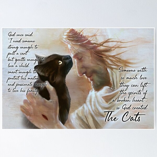 Item preview, Black Cat God - God Once Said " I Need Someone Strong Enough To Pull A Cart" designed and sold by MagicatcoArt.