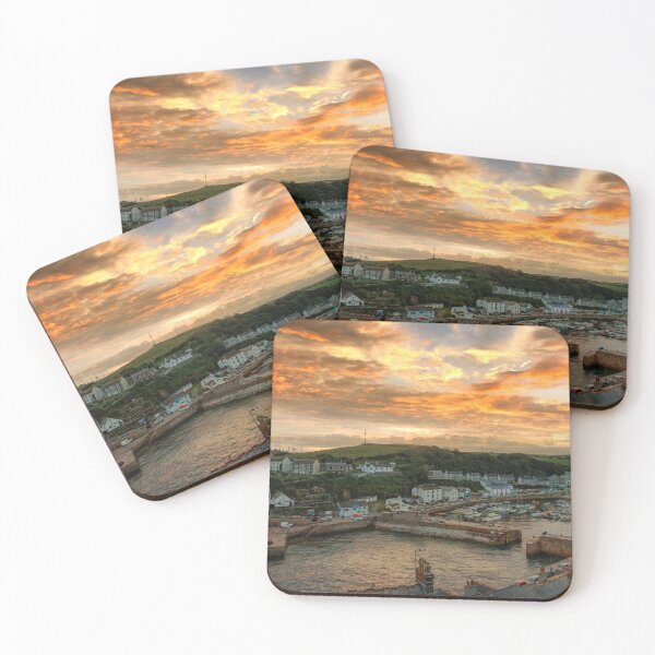 Item preview, Porthleven Harbour Cornwall,sunset designed and sold by kathleenjean.