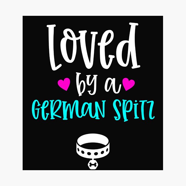 Copy of German Spitz Heartbeat Pulse Paw Love Heart T-Shirt Photographic Print