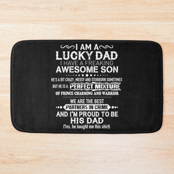 Item preview, Mens Funny Fathers Day Lucky Dad Gift from Daughter Son Wife designed and sold by miriamee.