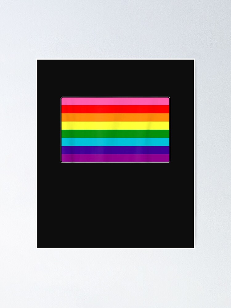 Original Gilbert Baker Lgbtq Rainbow Pride Flag Png Poster By Tammyhartman Redbubble