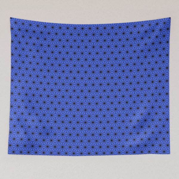 Item preview, Ultramarin Blue White Asanoha - Japanese Traditional Pattern designed and sold by KinitaDesign.