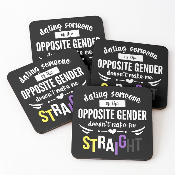 Item preview, NonBinary Quotes | Gift for Non Binary | Enby Pride FLag | Non Binary Pride | Dating Someone of the Opposite Gender Doesn't Make Me Straight  designed and sold by throuplescorner.