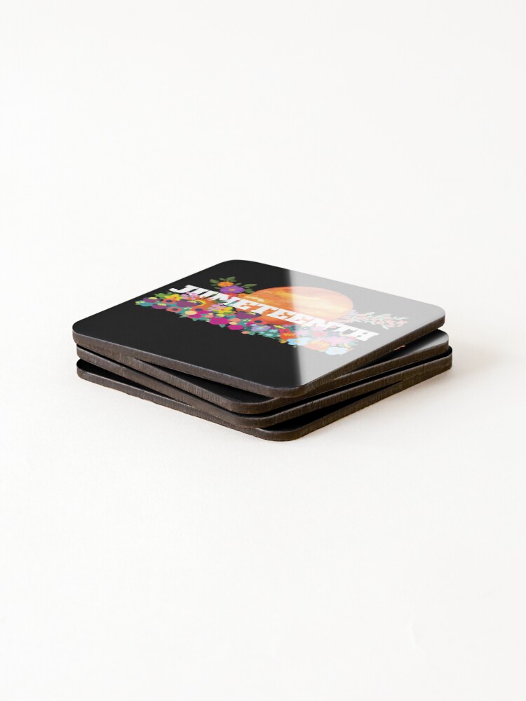 Thumbnail 4 of 5, Coasters (Set of 4), Juneteenth designed and sold by TextToTee.