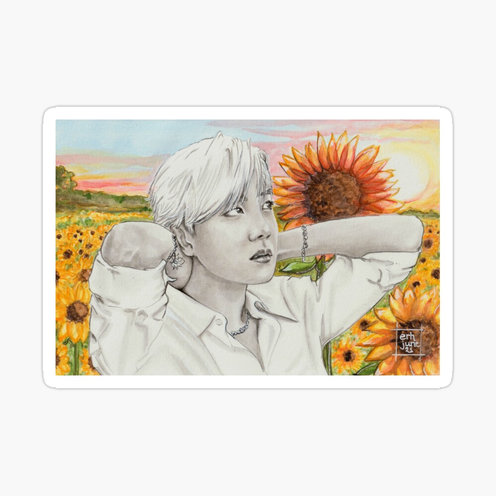 J-Hope and Sunflowers  Art Print for Sale by emopod | Redbubble