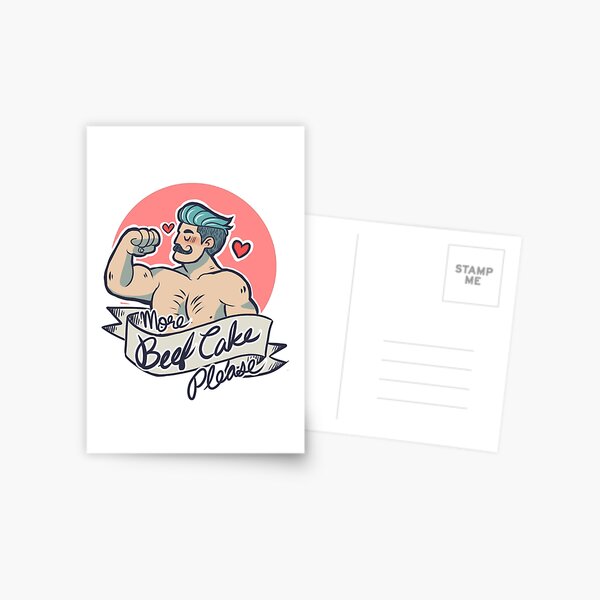 More Beefcake Please Postcard