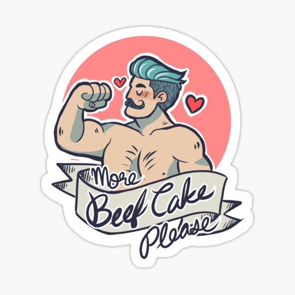 More Beefcake Please Sticker
