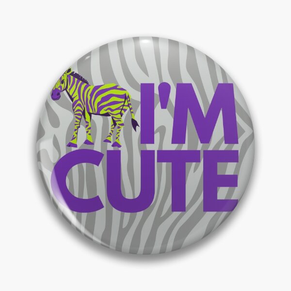 Item preview, Zebra I'm cute purple designed and sold by InsaneCorner.