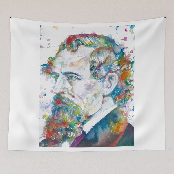 Item preview, CHARLES DICKENS - watercolor portrait .7 designed and sold by lautir.