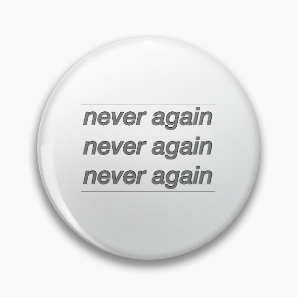Item preview, “never again” italic word print  designed and sold by lyydiot.