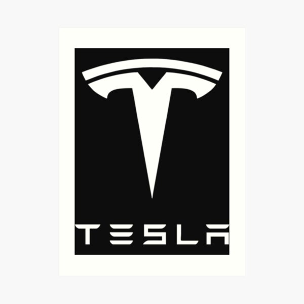 Tesla T Logo Art Prints Redbubble