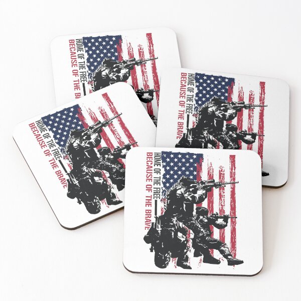 Item preview, Home of The Free Because Of the Brave Military Vintage Flag designed and sold by ARTsPlural.