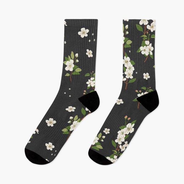 Item preview, Small apple tree blossoms - black designed and sold by Petra Holikova.