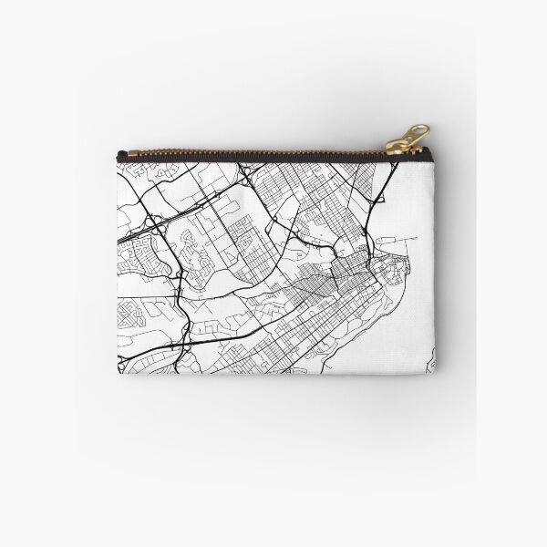 Item preview, Quebec City Map, Canada - Black and White designed and sold by MainStreetMaps.