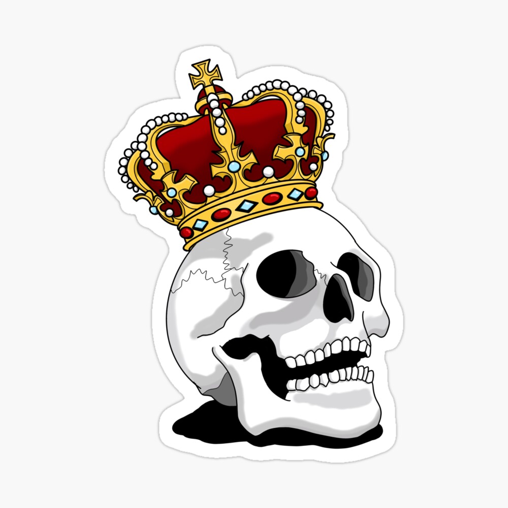 Skull King Stock Illustration  Download Image Now  Skull and Crossbones  Tattoo Crown  Headwear  iStock