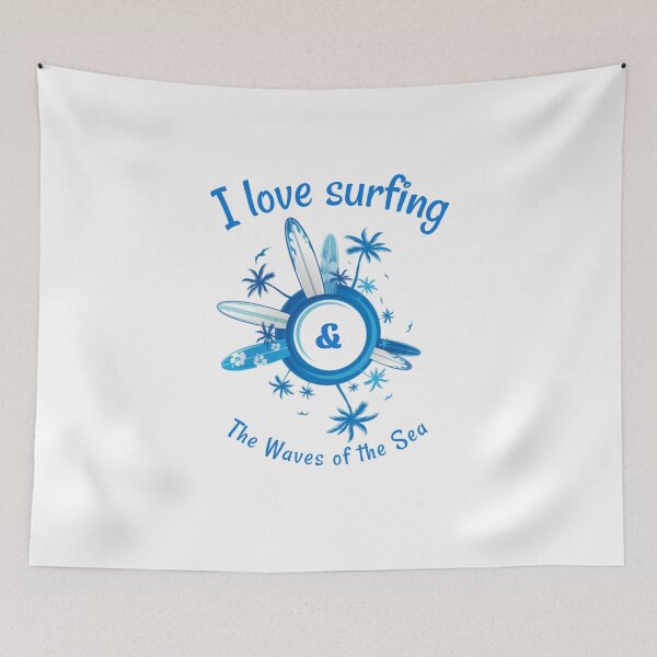 Item preview, I love Surfing & The Waves of the Sea T-Shirt designed and sold by The best online style shop.