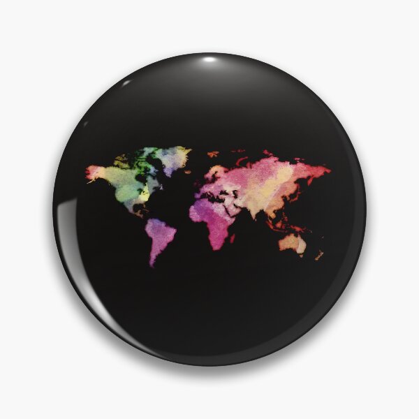 Item preview, Colorful world map with watercolor designed and sold by AfterWork..