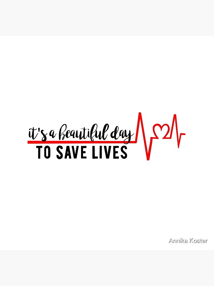 It's a beautiful day to save lives Gray's Anatomy Tote Bag for Sale by  Annika Koster