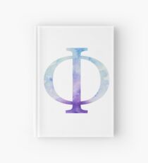 Blue Phi Watercolor Letter Hardcover Journal