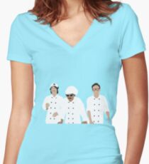 Human Cake Women's Fitted V-Neck T-Shirt