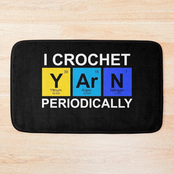 Item preview, Crochet periódicamente (letras blancas) - Funny Crocheter designed and sold by Stacy Mitchell.