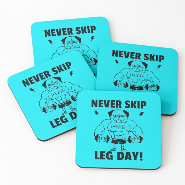Item preview, Never Skip Leg Day - Funny Gym Pug designed and sold by JinkerCreations.