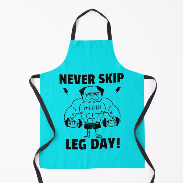 Item preview, Never Skip Leg Day - Funny Gym Pug designed and sold by JinkerCreations.