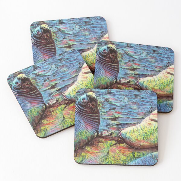 Item preview, Elephant seal pup art - looking back designed and sold by thewildandice.
