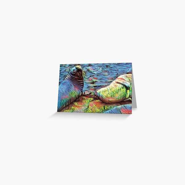 Item preview, Elephant seal pup art - looking back designed and sold by thewildandice.
