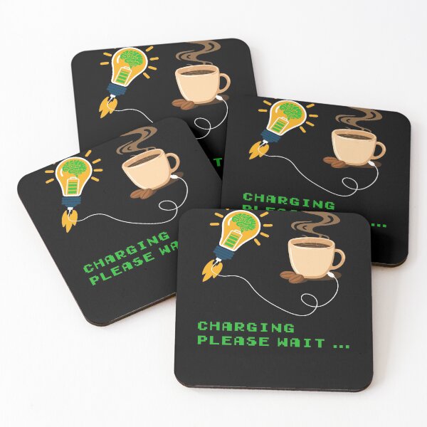 Item preview, Coffee Charges My Battery and Brain - Coffeine designed and sold by Shirt-Designs.