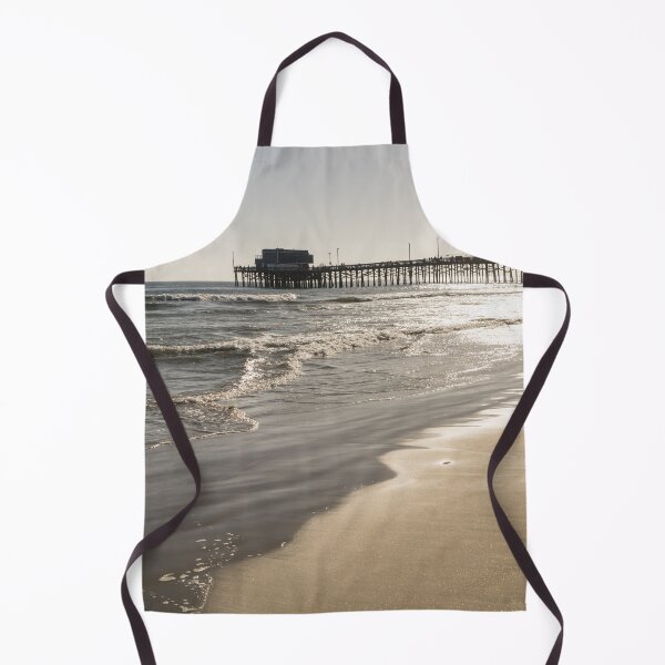 Item preview, Glossy Gold Beach Vibe - Sunshiny Newport Beach Pier Orange County California designed and sold by Georgia Mizuleva.