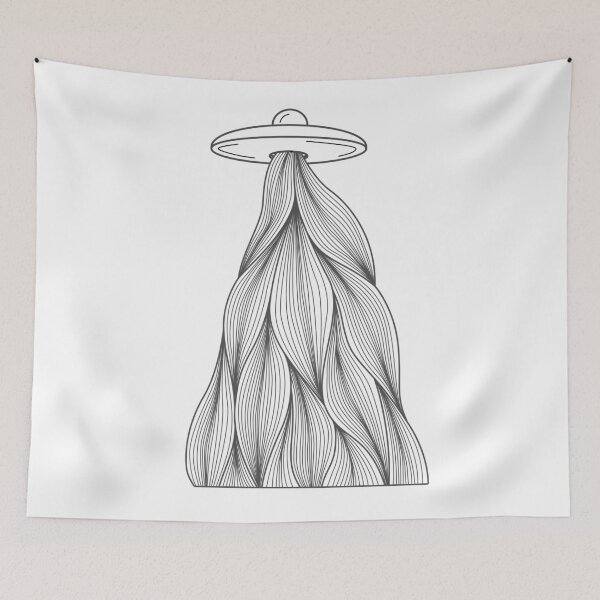 Item preview, ufo illustration design with line art designed and sold by Aziramada.