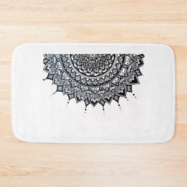 Item preview, Mandala flower black and white designed and sold by Jahnvi03.