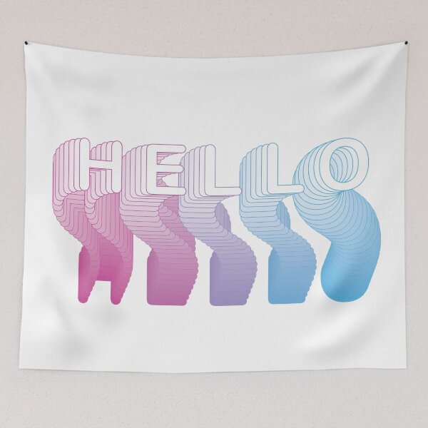 Item preview, HELLO 3D Text Print designed and sold by cloudcreatives.