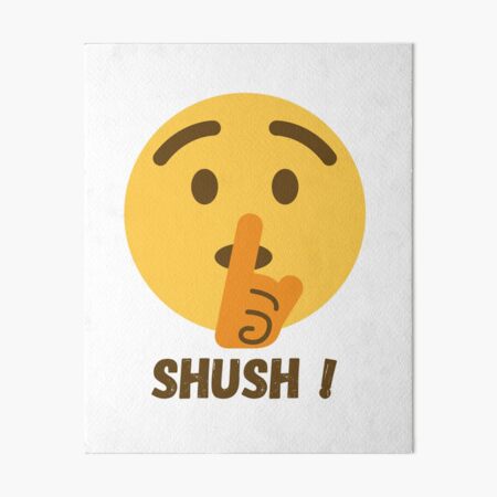 Shush Cursed Emoji | Art Board Print