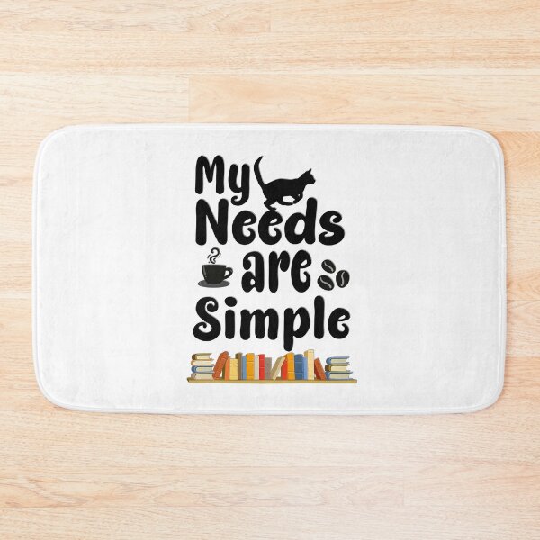 Item preview, my needs are simple - Coffee Cat Books designed and sold by Docartdesign.