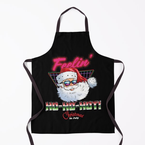 Item preview, Christmas in July - Feelin' Ho-Ho-Hot Funny Retro Vintage 80s Style Santa Claus designed and sold by JinxWhaleDesign.