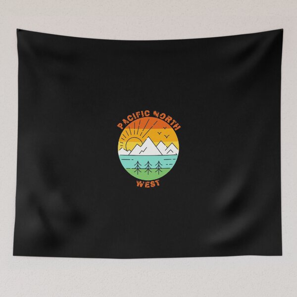 Item preview, Pacific Northwest PNW Sun Set Retro Vintage Gift Pullover Hoodie designed and sold by cloyannett.