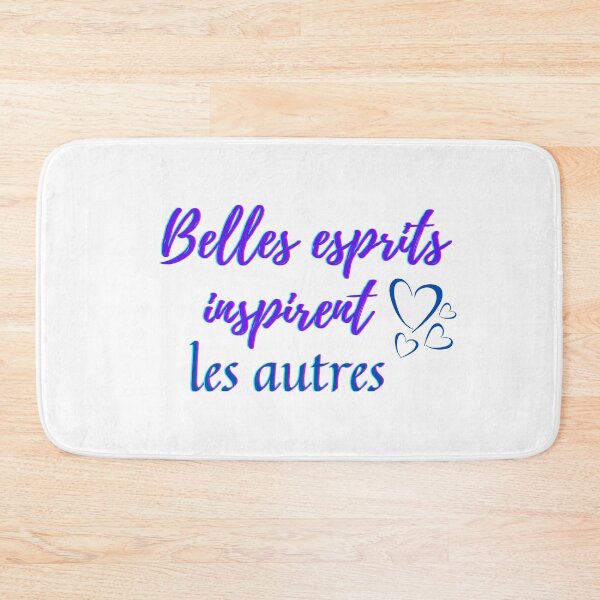 Item preview, Beautiful mind inspire others - popular french quotes theme gifts (purple) designed and sold by RebelliousRosee.