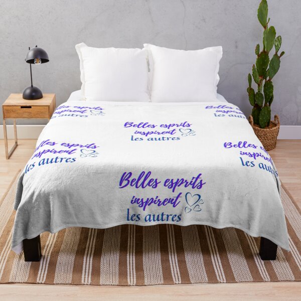 Item preview, Beautiful mind inspire others - popular french quotes theme gifts (purple) designed and sold by RebelliousRosee.