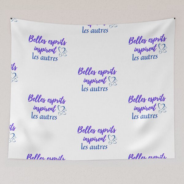 Item preview, Beautiful mind inspire others - popular french quotes theme gifts (purple) designed and sold by RebelliousRosee.