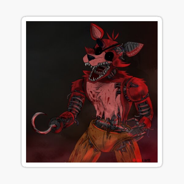 FNaF Withered Foxy Sticker for Sale by nyrofletcher